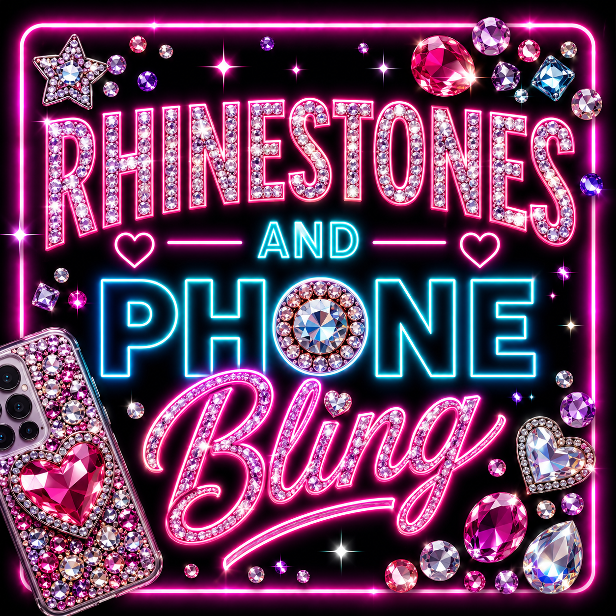 Rhinestones & Phone Bling