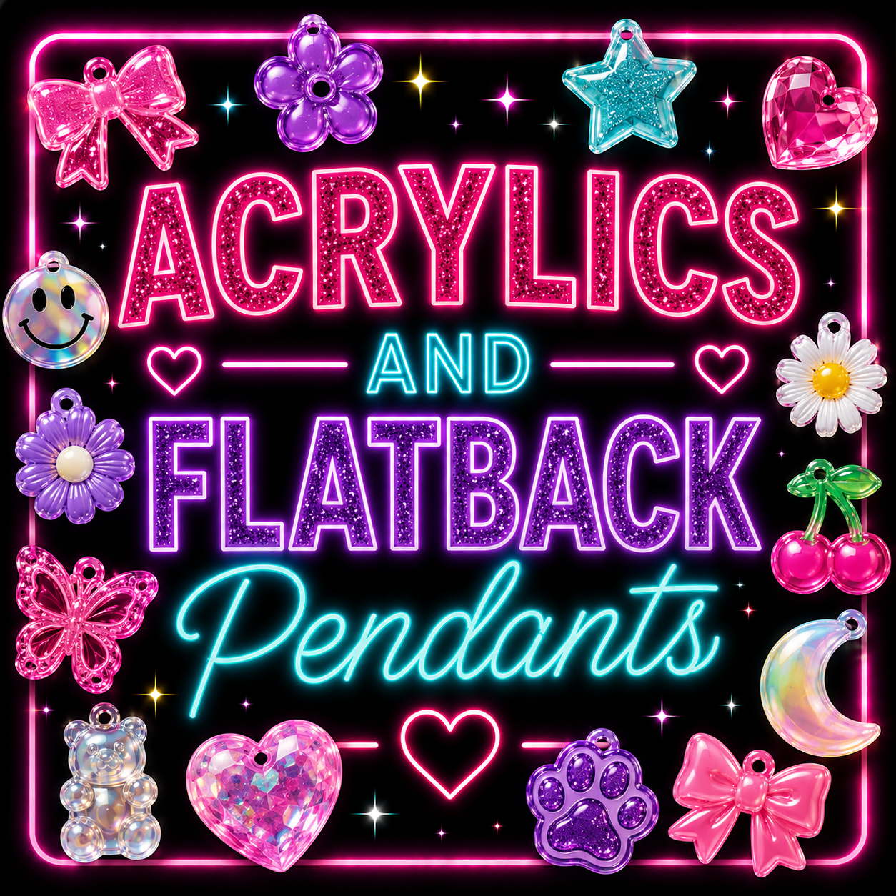 Acrylic Flatbacks & Pendants